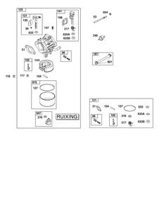 Carburetor And Fuel Supply Group Diagram and Parts List for 31R707-0056-G1 200000 - 399999 Briggs and Stratton Engine